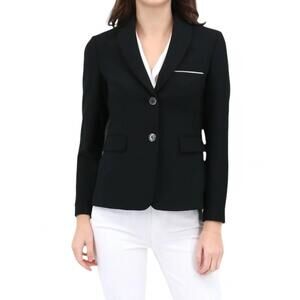 NEW PESERICO single breasted blazer in black